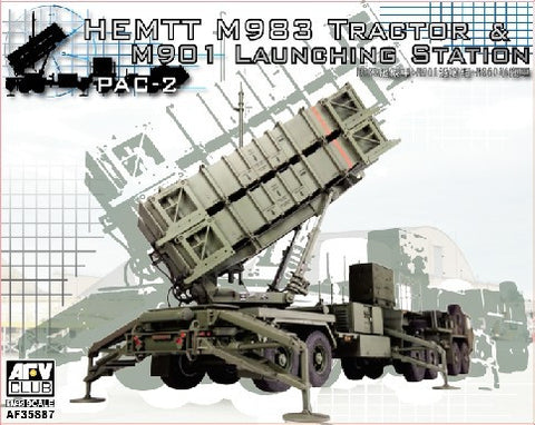 AFV Club Military 1/35 HEMTT M983 Tractor & M901 Launching Station w/Patriot PAC2 Missiles & M860 Semi-Trailer Kit