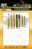 AFV Club Military 1/48 German 8.8cm L/56 Ammo Shells for Flak 18/36/37 & Tiger I (Brass) Kit