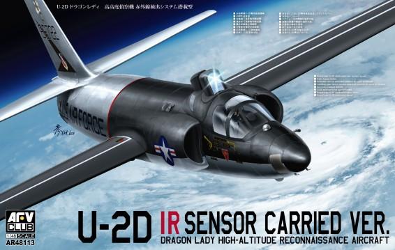 AFV Club Aircraft 1/48 U2D IR Sensor Carried Ver Dragon Lady High Altitude Recon Aircraft Kit