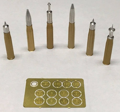 AFV Club Military 1/35 NATO M68/L7 105mm Tank Ammo (Brass/Photo-Etch)