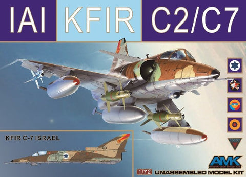 AMK Models Aircraft 1/72 Kfir C2/C7 Israeli AF Fighter (New Tool) Kit