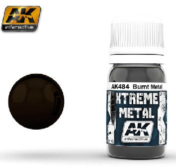 AK Interactive Xtreme Metal Burnt Metal Metallic Paint 30ml Bottle