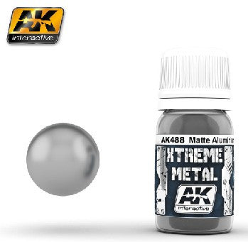AK Interactive Xtreme Metal Matte Aluminum Metallic Paint 30ml Bottle