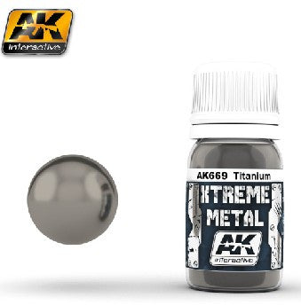 AK Interactive Xtreme Metal Titanuim Metallic Paint 30ml Bottle