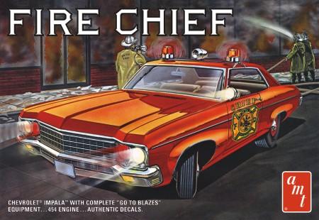 AMT Model Cars 1/25 1970 Chevy Impala Fire Chief Car Kit