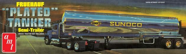 AMT Model Cars 1/25 Sunoco Fruehauf Plated Tanker Semi-Trailer Kit