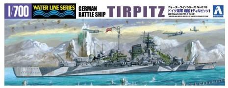 Aoshima Ship Models 1/700 German Battleship Tirpitz Waterline Kit