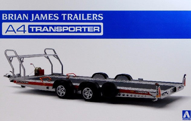 Aoshima Car Models 1/24 Brian James A4 Auto Transporter Trailer Kit