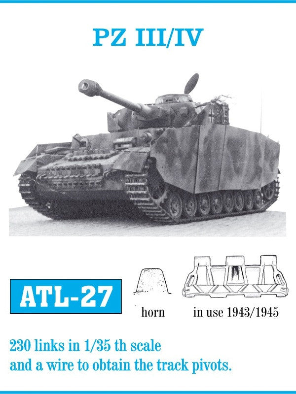 Friulmodel Military 1/35 Pz III/IV Mod. 1943/45 Track Set (230 Links)