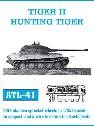Friulmodel Military 1/35 Tiger II Hunting Tiger Late Track Set (210 Links & 2 Sprocket Wheels)