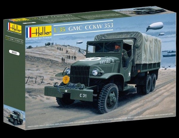 Heller Military 1/35 GMC CCKW 353 Canvas Covered Truck Kit
