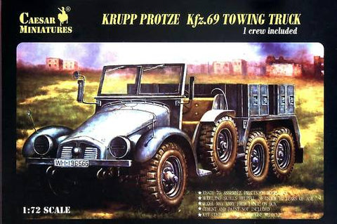 Caesar Miniatures 1/72 Krupp Protze Kfz69 Towing Truck w/1 Crew Kit