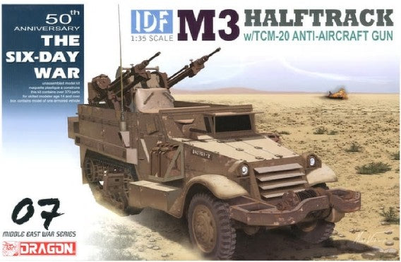 Dragon Military 1/35 IDF M3 Halftrack w/TCM20 Anti-Aircraft Gun Smart Kit