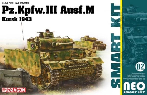 Dragon Military 1/35 PzKpfw III Ausf M Tank Kursk 1943 Smart Kit