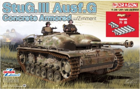 Dragon Military 1/35 StuG III Ausg G Tank w/Concrete Armored & Zimmerit (Re-Issue) Kir