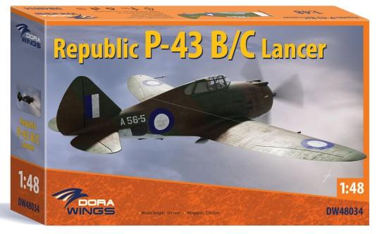 Dora Wings 1/48 Republic P43B/C Lancer Recon Version Fighter Kit