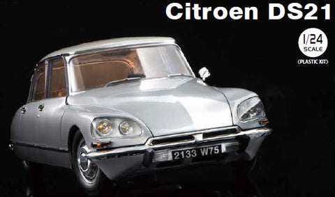 Ebbro Model Cars 1/24 Citroen DS21 4-Door Car w/Interior/Engine Detail Kit 