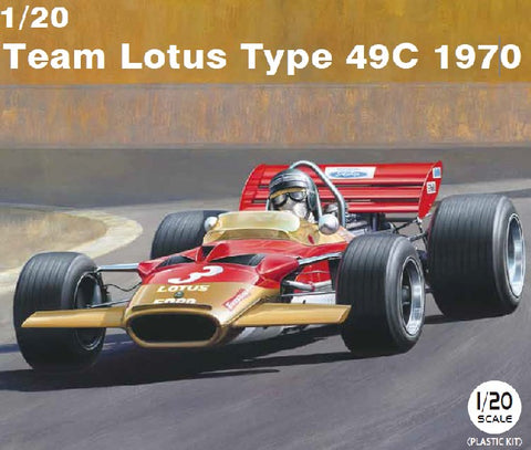 Ebbro Model Cars 1/20 1970 Lotus Type 49C Team Lotus F1 Race Car Kit
