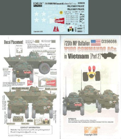 Echelon Decals 1/35 720th MP Battalion V100 Commando ACs Vietnam Pt2