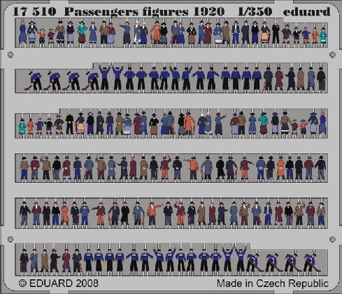 Eduard Details 1/350- 1920's Era Passengers (Painted)