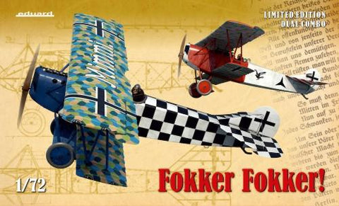 Eduard Aircraft 1/72 WWI Fokker D VII German Fighter Dual Combo Ltd Edition Kit