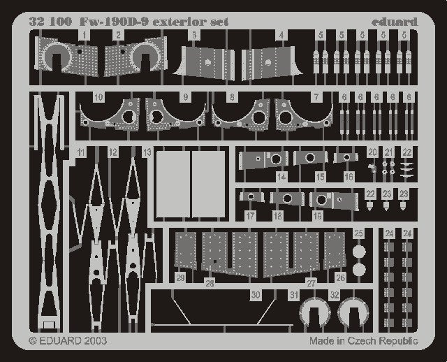 Eduard Details 1/32 Aircraft- Fw190D9 Exterior for HSG