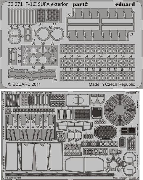 Eduard Details 1/32 Aircraft - F16I Sufa Exterior for ACY