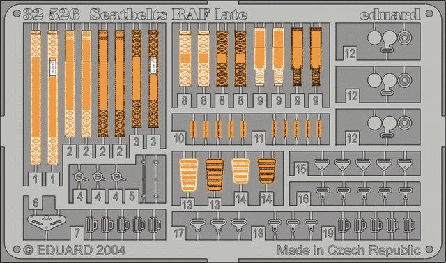 Eduard Details 1/32 Aircraft- Seatbelts RAF Late (Painted)