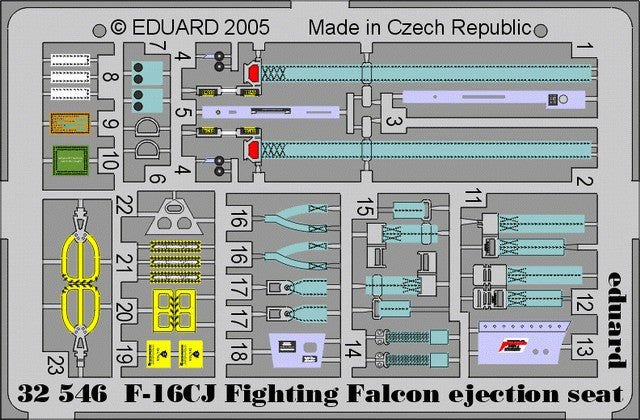 Eduard Details 1/32 Aircraft- F16CJ Ejection Seat for TAM (Painted)