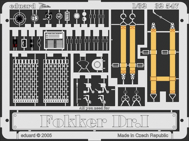 Eduard Details 1/32 Aircraft- Fokker Dr I for ROD (Painted)