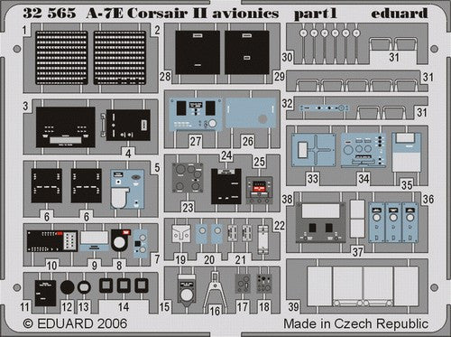 Eduard Details 1/32 Aircraft- A7E Avionics for TSM (Painted)