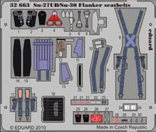 Eduard Details 1/32 Aircraft- Seatbelts Su27UB/Su30 Flanker for TSM (Painted)