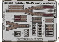 Eduard Details 1/32 Aircraft- Seatbelts Spitfire Mk IX Early for TAM (Painted)