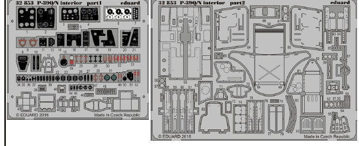Eduard Details 1/32 Aircraft- P39Q/N Interior for KTY (Painted)