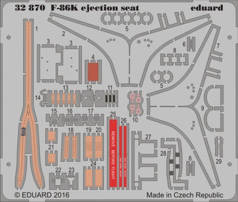 Eduard Details 1/32 Aircraft- F86K Ejection Seat for KTY (Painted)