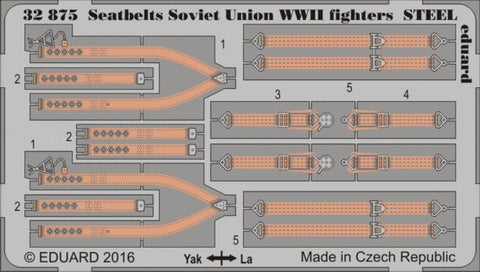 Eduard Details 1/32 Aircraft- Seatbelts Soviet Union Steel Fighter WWII (Painted)