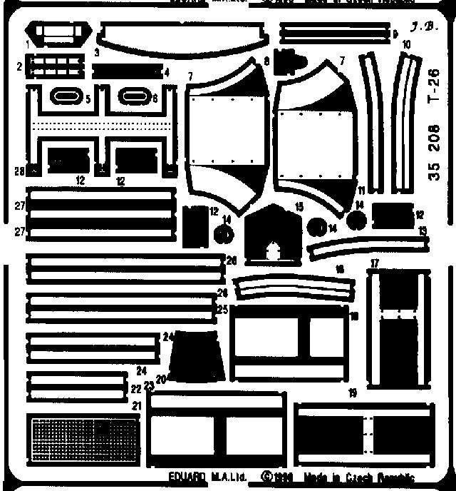 Eduard Details 1/35 Armor- T26 for ITA