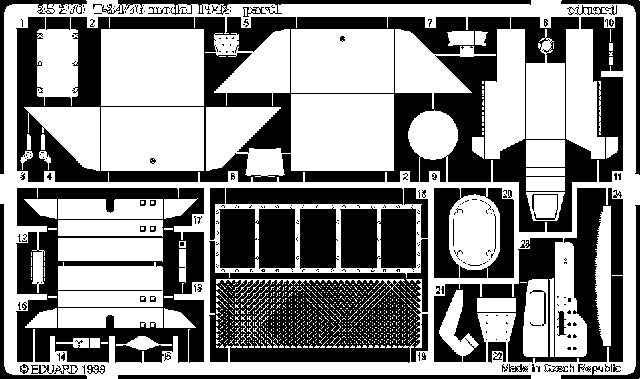 Eduard Details 1/35 Armor- T34/76 Model 1942 for ZVE