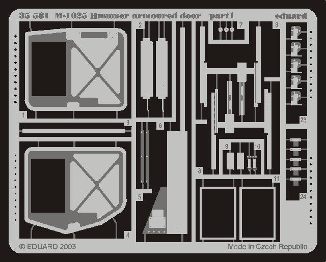 Eduard Details 1/35 Armor - M1025 Hummer Armored Door for ACY