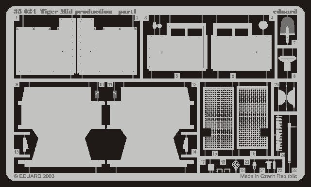 Eduard Details 1/35 Armor- Tiger Mid Production for TAM