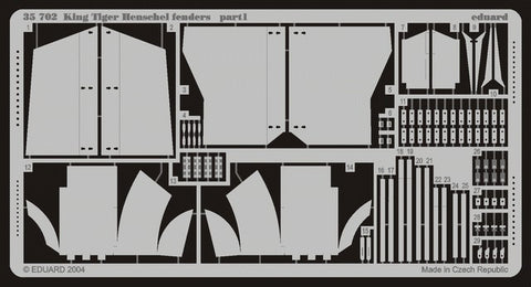 Eduard Details 1/35 Armor- King Tiger Henschel Fenders for DML