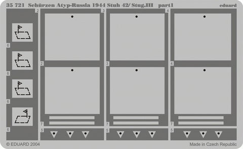 Eduard Details 1/35 Armor- Schurzen Atyp-Russian 1944 StuH42 StuG III for DML