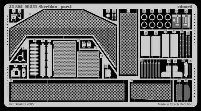 Eduard Details 1/35 Armor- M551 Sheridan for ACY