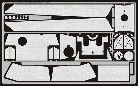 Eduard Details 1/35 Armor- Zimmerit Panther Ausf G Late Vertical for DML