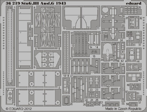 Eduard Details 1/35 Armor- StuG III Ausf G 1943 for DML