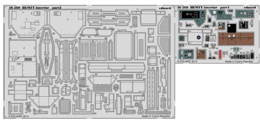 Eduard Details 1/35 Armor- HEMTT Interior for ITA (Painted)