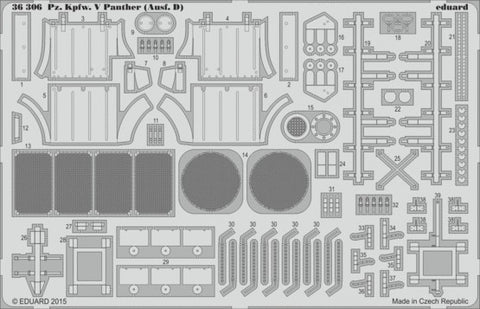 Eduard Details 1/35 Armor- PzKpfw V Panther Ausf D for ZVE