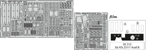 Eduard Details 1/35 Armor- SdKfz 251/1 Ausf B for ZVE