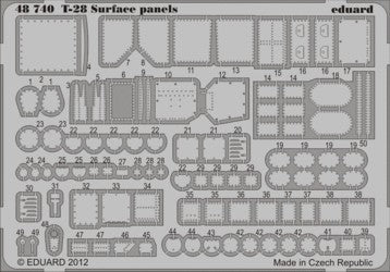 Eduard Details 1/48 Aircraft- T28 Surface Panels for ROD (Painted Self Adhesive)