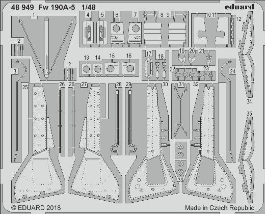 Eduard Details 1/48 Aircraft- Fw190A5 for EDU